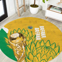 South Africa Soccer Round Carpet 2026 Bafana Bafana Go Boys Protea - Wonder Print Shop