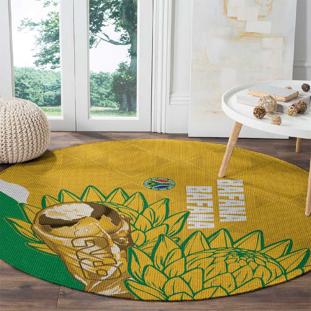 South Africa Soccer Round Carpet 2026 Bafana Bafana Go Boys Protea - Wonder Print Shop