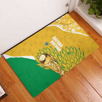 South Africa Soccer Rubber Doormat 2026 Bafana Bafana Go Boys Protea - Wonder Print Shop