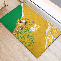 South Africa Soccer Rubber Doormat 2026 Bafana Bafana Go Boys Protea - Wonder Print Shop