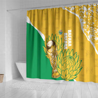 South Africa Soccer Shower Curtain 2026 Bafana Bafana Go Boys Protea - Wonder Print Shop