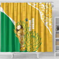 South Africa Soccer Shower Curtain 2026 Bafana Bafana Go Boys Protea - Wonder Print Shop