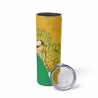Custom South Africa Soccer Skinny Tumbler 2026 Bafana Bafana Go Boys Protea - Wonder Print Shop