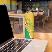 Custom South Africa Soccer Skinny Tumbler 2026 Bafana Bafana Go Boys Protea - Wonder Print Shop
