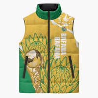 Custom South Africa Soccer Sleeveless Puffer Jacket 2026 Bafana Bafana Go Boys Protea - Wonder Print Shop