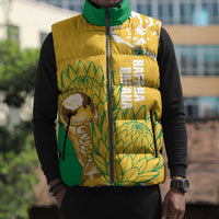 Custom South Africa Soccer Sleeveless Puffer Jacket 2026 Bafana Bafana Go Boys Protea - Wonder Print Shop
