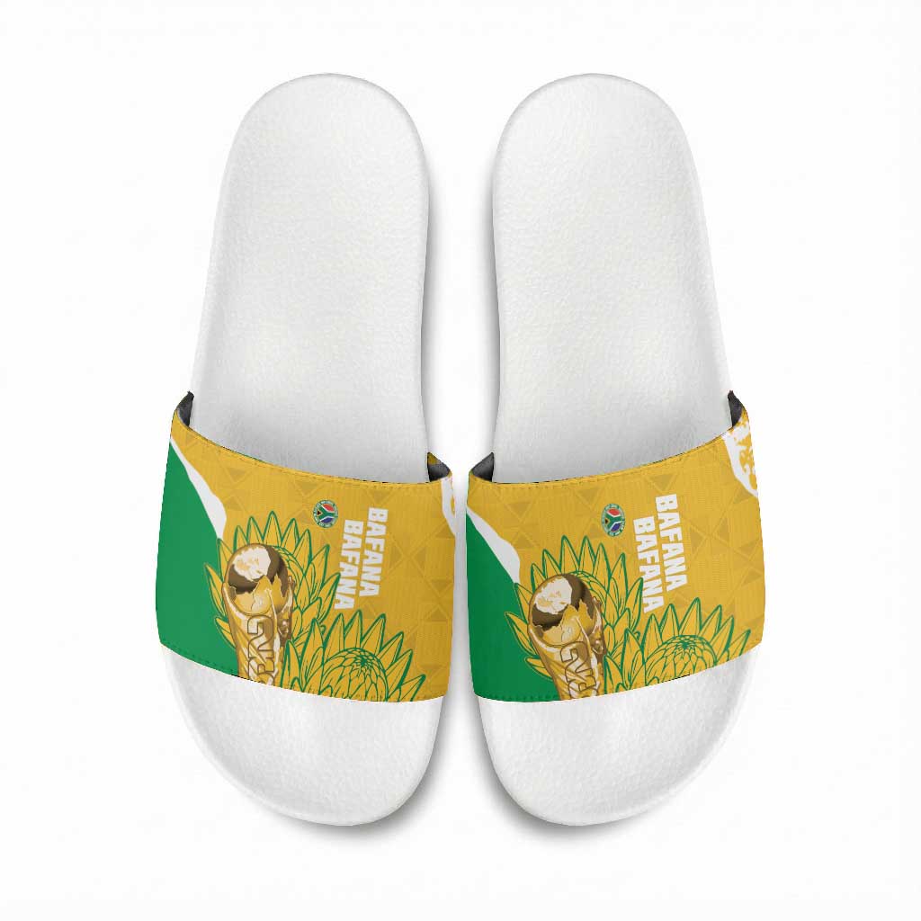 South Africa Soccer Slide Sandals 2026 Bafana Bafana Go Boys Protea - Wonder Print Shop
