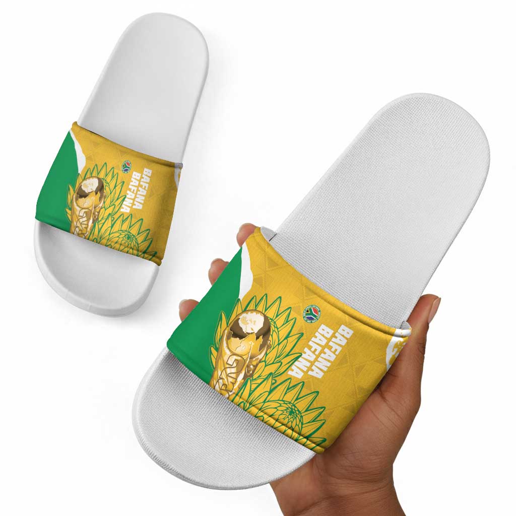 South Africa Soccer Slide Sandals 2026 Bafana Bafana Go Boys Protea - Wonder Print Shop