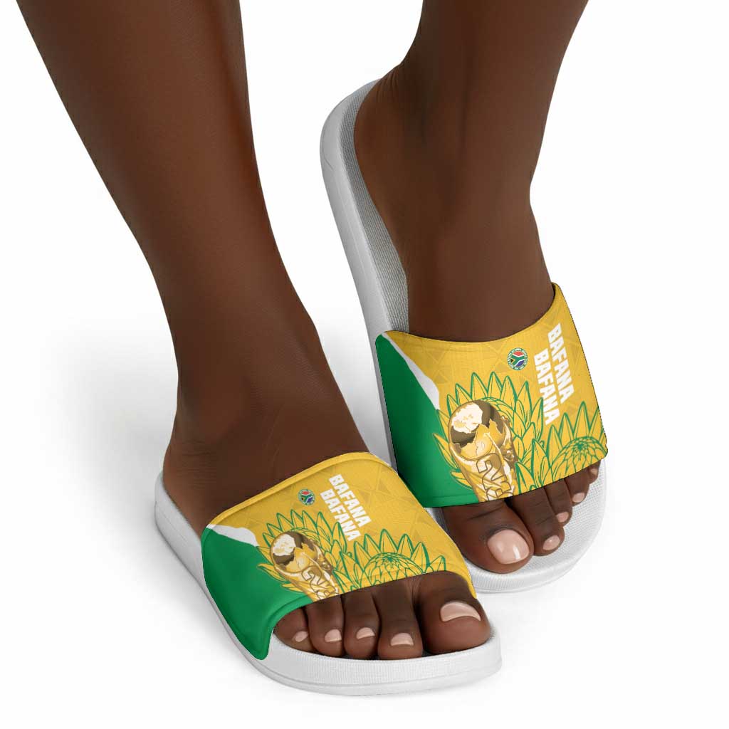 South Africa Soccer Slide Sandals 2026 Bafana Bafana Go Boys Protea - Wonder Print Shop