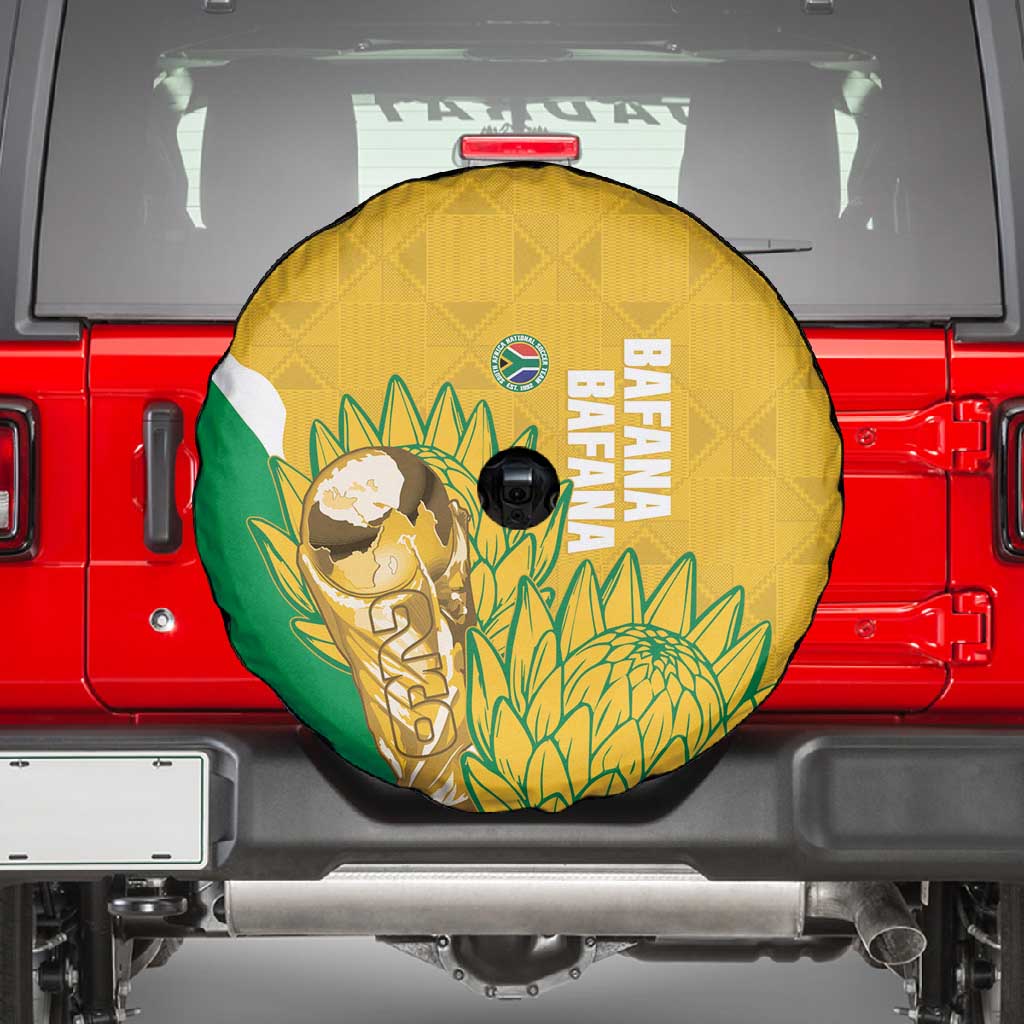 South Africa Soccer Spare Tire Cover 2026 Bafana Bafana Go Boys Protea - Wonder Print Shop