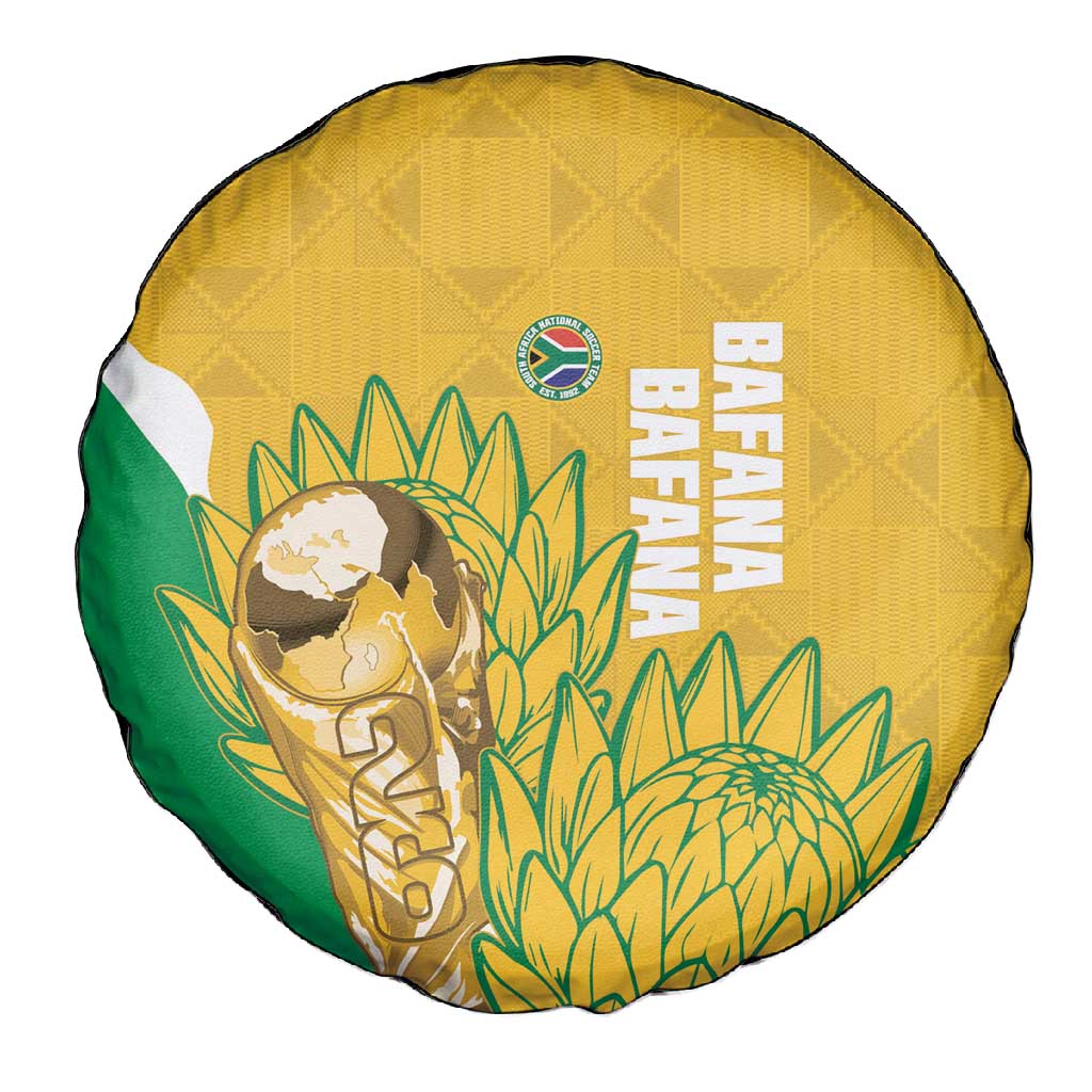 South Africa Soccer Spare Tire Cover 2026 Bafana Bafana Go Boys Protea - Wonder Print Shop