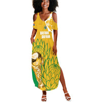 Custom South Africa Soccer Summer Maxi Dress 2026 Bafana Bafana Go Boys Protea LT14