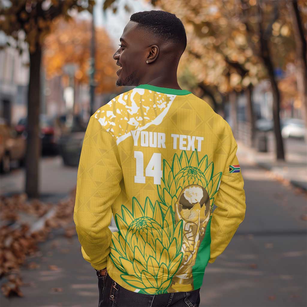 Custom South Africa Soccer Sweatshirt 2026 Bafana Bafana Go Boys Protea - Wonder Print Shop