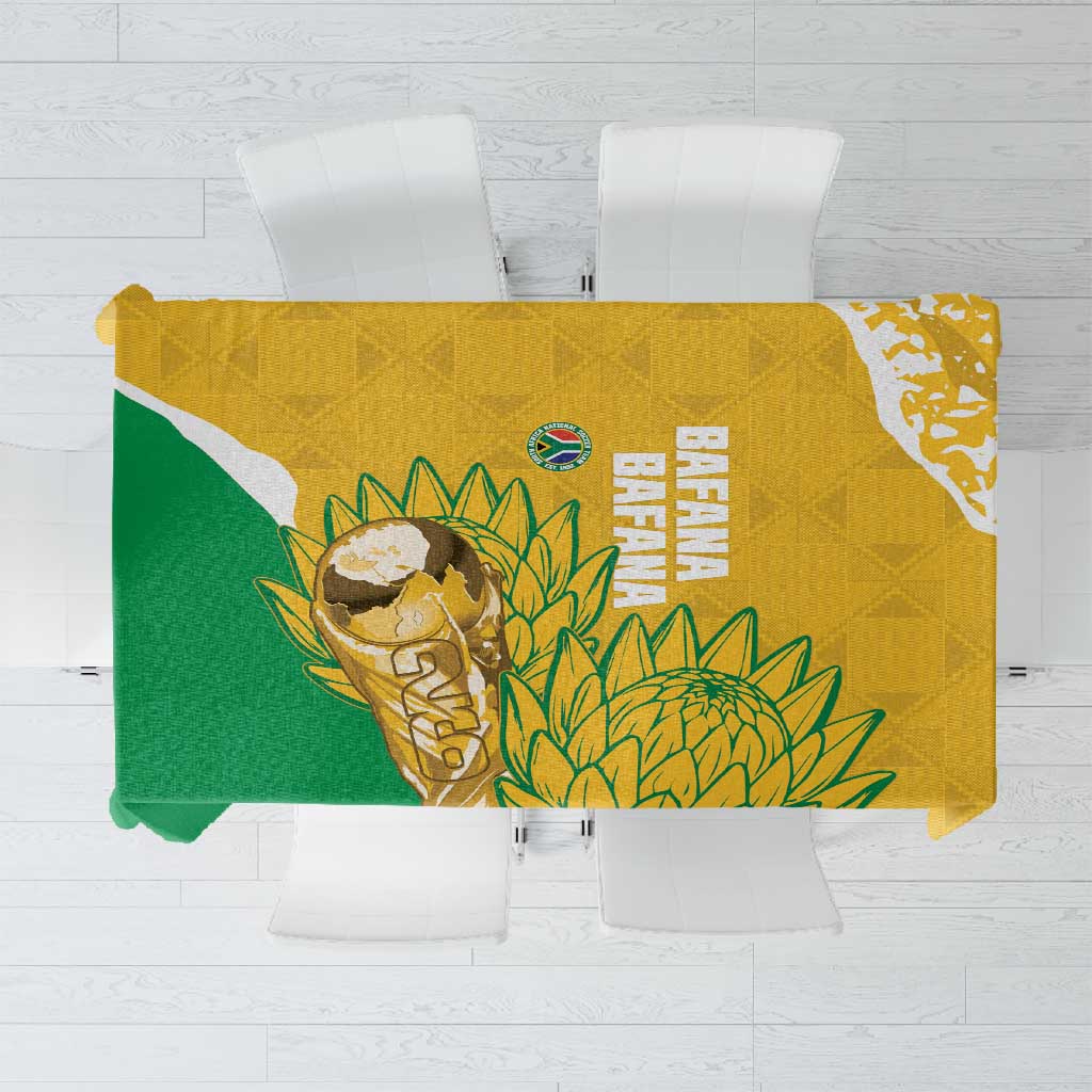 South Africa Soccer Tablecloth 2026 Bafana Bafana Go Boys Protea - Wonder Print Shop