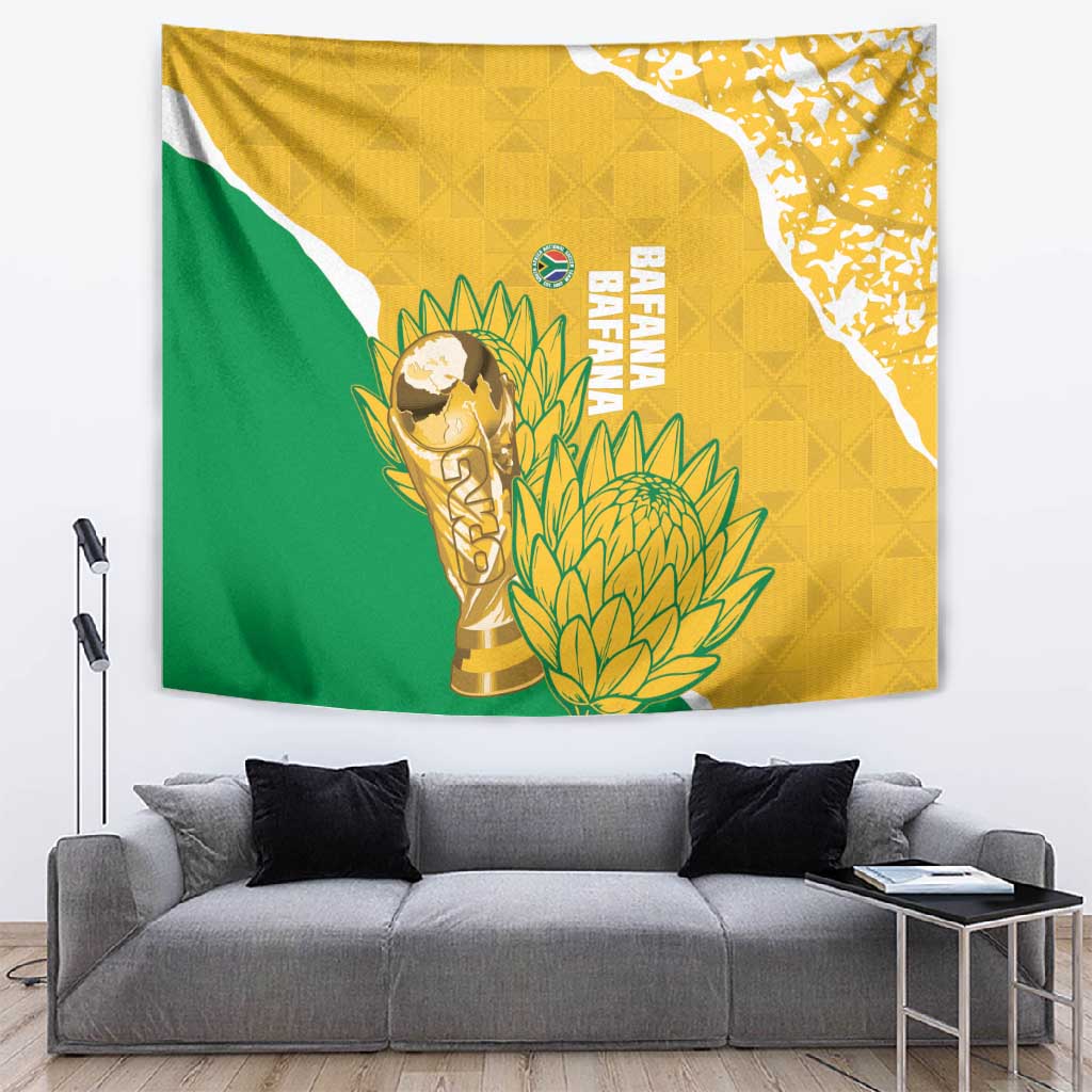South Africa Soccer Tapestry 2026 Bafana Bafana Go Boys Protea - Wonder Print Shop
