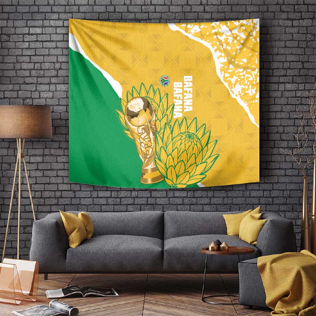 South Africa Soccer Tapestry 2026 Bafana Bafana Go Boys Protea - Wonder Print Shop