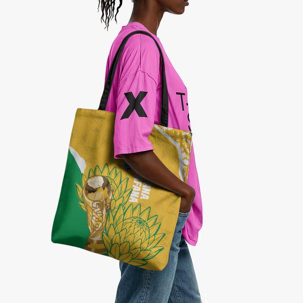 South Africa Soccer Tote Bag 2026 Bafana Bafana Go Boys Protea - Wonder Print Shop