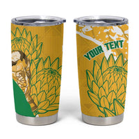 Custom South Africa Soccer Tumbler Cup 2026 Bafana Bafana Go Boys Protea - Wonder Print Shop