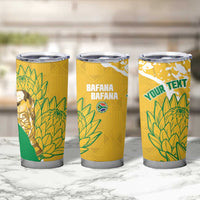Custom South Africa Soccer Tumbler Cup 2026 Bafana Bafana Go Boys Protea - Wonder Print Shop