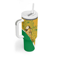 Custom South Africa Soccer Tumbler With Handle 2026 Bafana Bafana Go Boys Protea - Wonder Print Shop