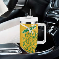 Custom South Africa Soccer Tumbler With Handle 2026 Bafana Bafana Go Boys Protea - Wonder Print Shop