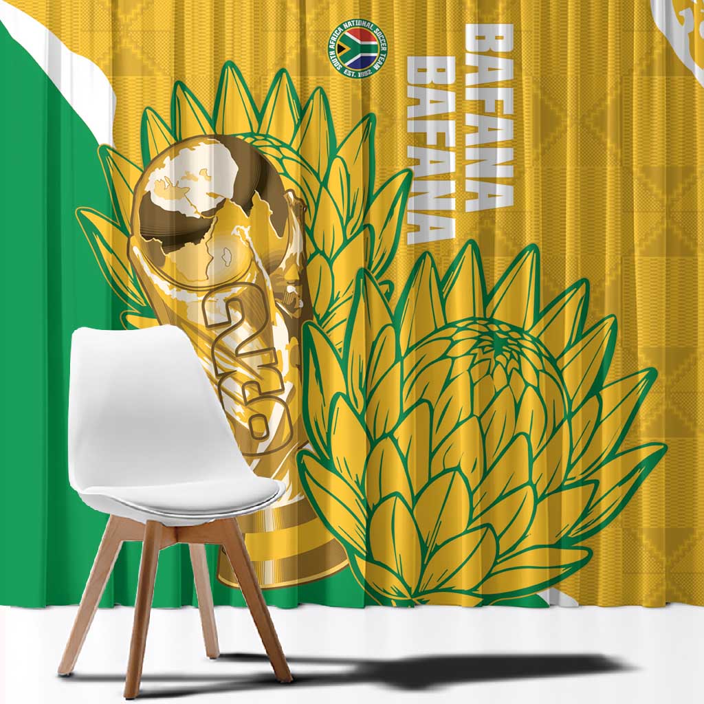 South Africa Soccer Window Curtain 2026 Bafana Bafana Go Boys Protea - Wonder Print Shop