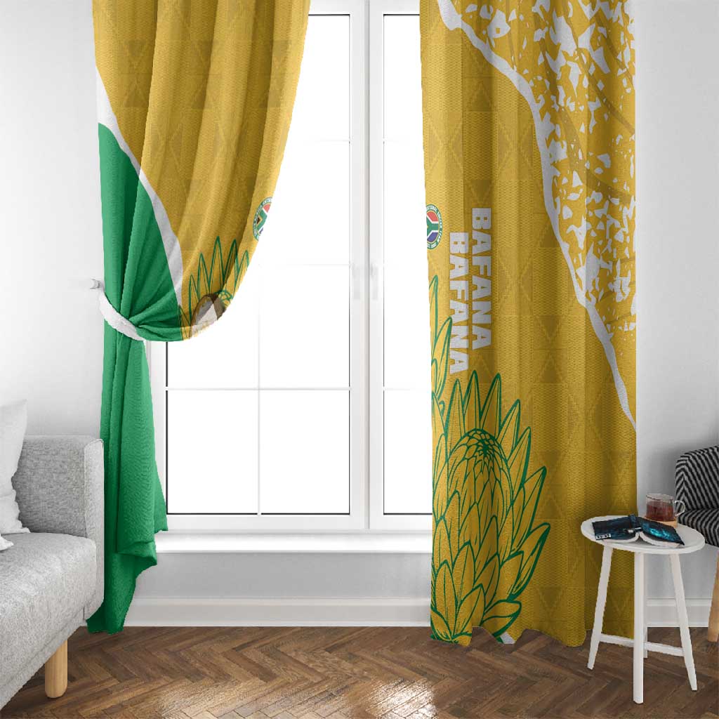 South Africa Soccer Window Curtain 2026 Bafana Bafana Go Boys Protea - Wonder Print Shop