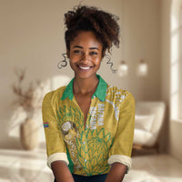 Custom South Africa Soccer Women Casual Shirt 2026 Bafana Bafana Go Boys Protea - Wonder Print Shop