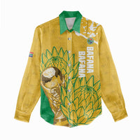 Custom South Africa Soccer Women Casual Shirt 2026 Bafana Bafana Go Boys Protea - Wonder Print Shop