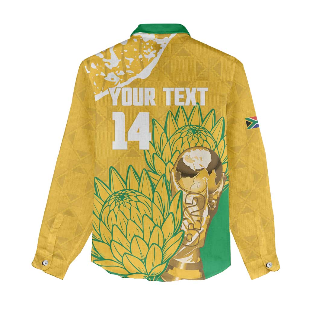 Custom South Africa Soccer Women Casual Shirt 2026 Bafana Bafana Go Boys Protea - Wonder Print Shop