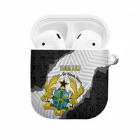 Custom Ghana Football AirPods Case 2026 Go Black Stars Black Adinkra Pattern - Wonder Print Shop