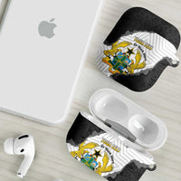 Custom Ghana Football AirPods Case 2026 Go Black Stars Black Adinkra Pattern - Wonder Print Shop