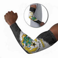 Custom Ghana Football Arm Sleeves 2026 Go Black Stars Black Adinkra Pattern - Wonder Print Shop