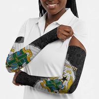 Custom Ghana Football Arm Sleeves 2026 Go Black Stars Black Adinkra Pattern - Wonder Print Shop
