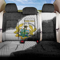 Custom Ghana Football Back Car Seat Cover 2026 Go Black Stars Black Adinkra Pattern - Wonder Print Shop