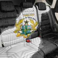 Custom Ghana Football Back Car Seat Cover 2026 Go Black Stars Black Adinkra Pattern - Wonder Print Shop