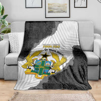Custom Ghana Football Blanket 2026 Go Black Stars Black Adinkra Pattern - Wonder Print Shop