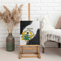 Custom Ghana Football Canvas Wall Art 2026 Go Black Stars Black Adinkra Pattern - Wonder Print Shop