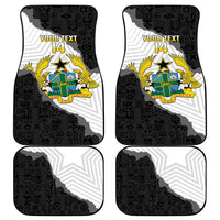 Custom Ghana Football Car Mats 2026 Go Black Stars Black Adinkra Pattern - Wonder Print Shop