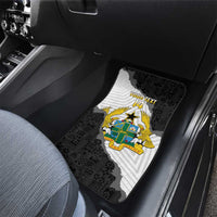 Custom Ghana Football Car Mats 2026 Go Black Stars Black Adinkra Pattern - Wonder Print Shop