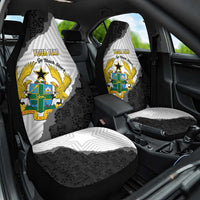 Custom Ghana Football Car Seat Cover 2026 Go Black Stars Black Adinkra Pattern - Wonder Print Shop