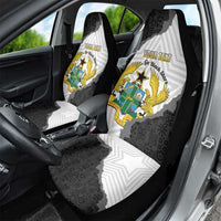 Custom Ghana Football Car Seat Cover 2026 Go Black Stars Black Adinkra Pattern - Wonder Print Shop