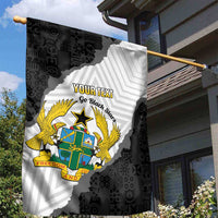 Custom Ghana Football Garden Flag 2026 Go Black Stars Black Adinkra Pattern - Wonder Print Shop