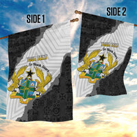 Custom Ghana Football Garden Flag 2026 Go Black Stars Black Adinkra Pattern - Wonder Print Shop