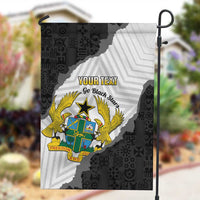Custom Ghana Football Garden Flag 2026 Go Black Stars Black Adinkra Pattern - Wonder Print Shop