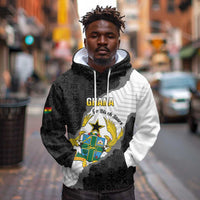 Custom Ghana Football Hoodie 2026 Go Black Stars Black Adinkra Pattern - Wonder Print Shop