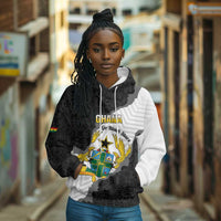 Custom Ghana Football Hoodie 2026 Go Black Stars Black Adinkra Pattern - Wonder Print Shop