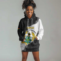 Custom Ghana Football Hoodie Dress 2026 Go Black Stars Black Adinkra Pattern - Wonder Print Shop