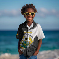 Custom Ghana Football Kid Hawaiian Shirt 2026 Go Black Stars Black Adinkra Pattern LT14