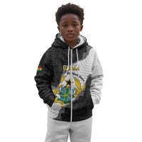 Custom Ghana Football Kid Hoodie 2026 Go Black Stars Black Adinkra Pattern - Wonder Print Shop